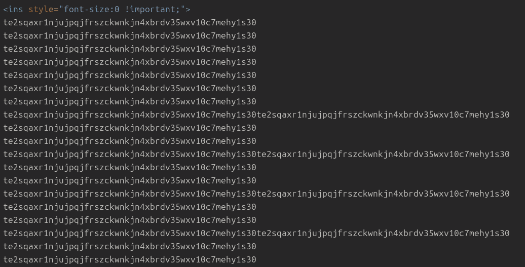 Figure 6 – HTML junk padding obfuscation layer