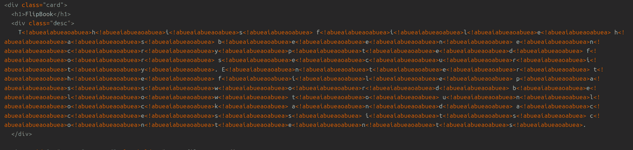 Figure 7 – HTML comment obfuscation layer