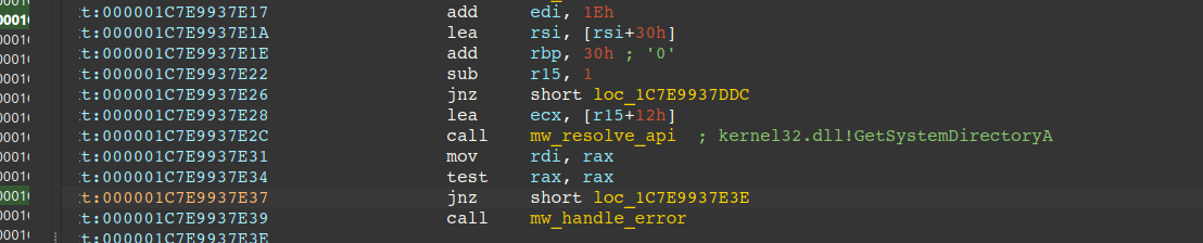 Figure 36 - Python script utility sets comments for resolved APIs