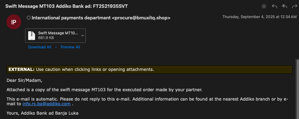 Phishing lure