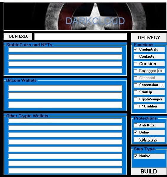 DarkCloud builder GUI