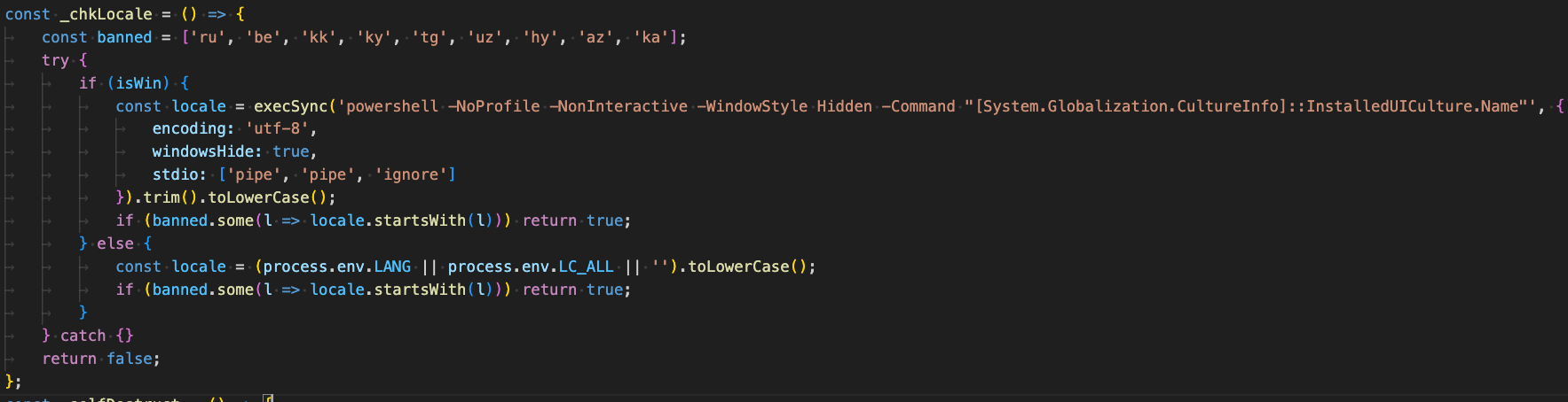 Figure 14 – CIS language check