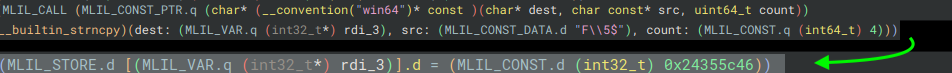 Figure 12 - Before/after disabling builtins outlining