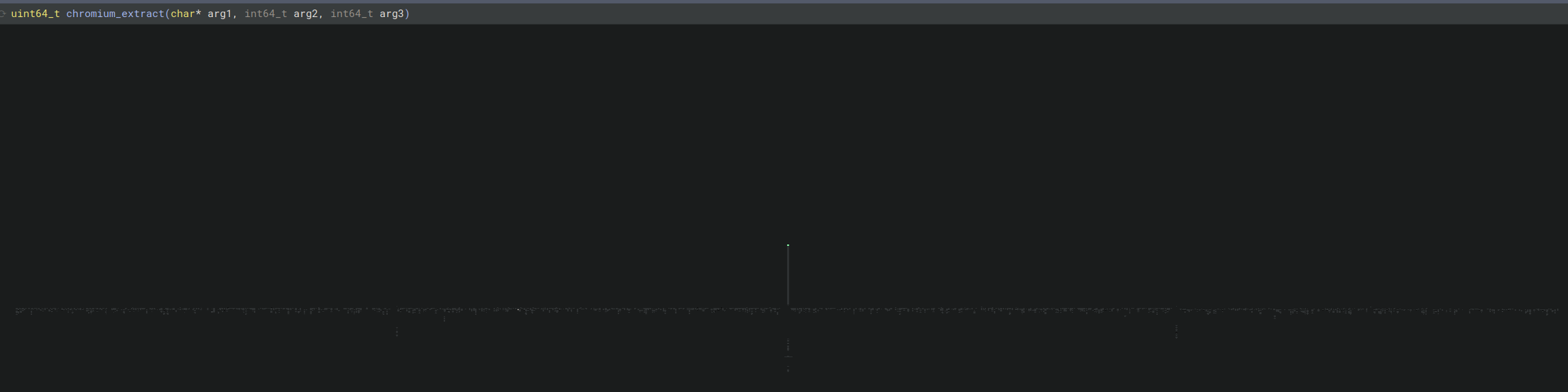 Figure 18 - Before unflattening chromium_extract function (extremely flat CFG)