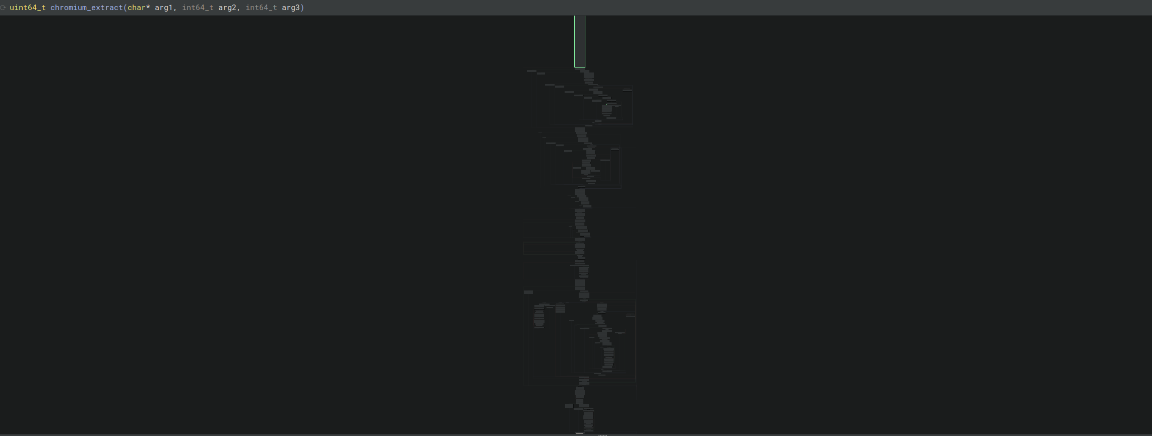 Figure 19 - After unflattening chromium_extract function (restored CFG)