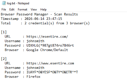 Figure 4 - Example output of EKZ Stealer in log.txt