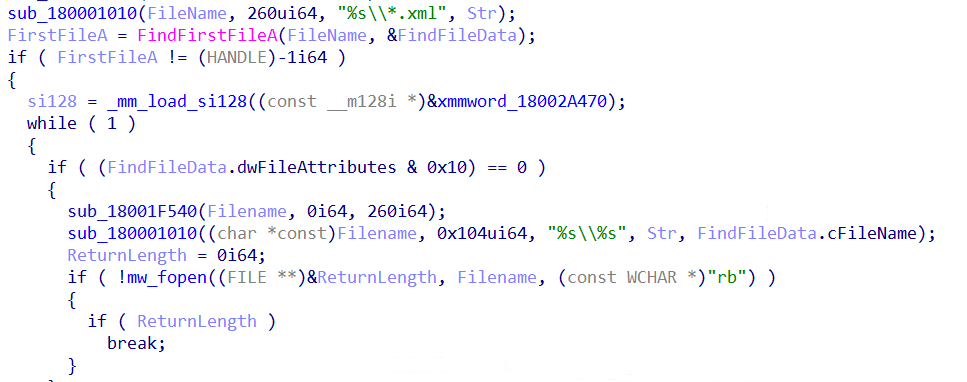 Figure 17 – Searching for oob.xml in current directory