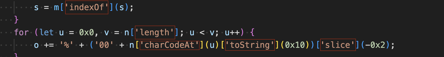 Figure 17 – Bracket notation usage rather than dot notation