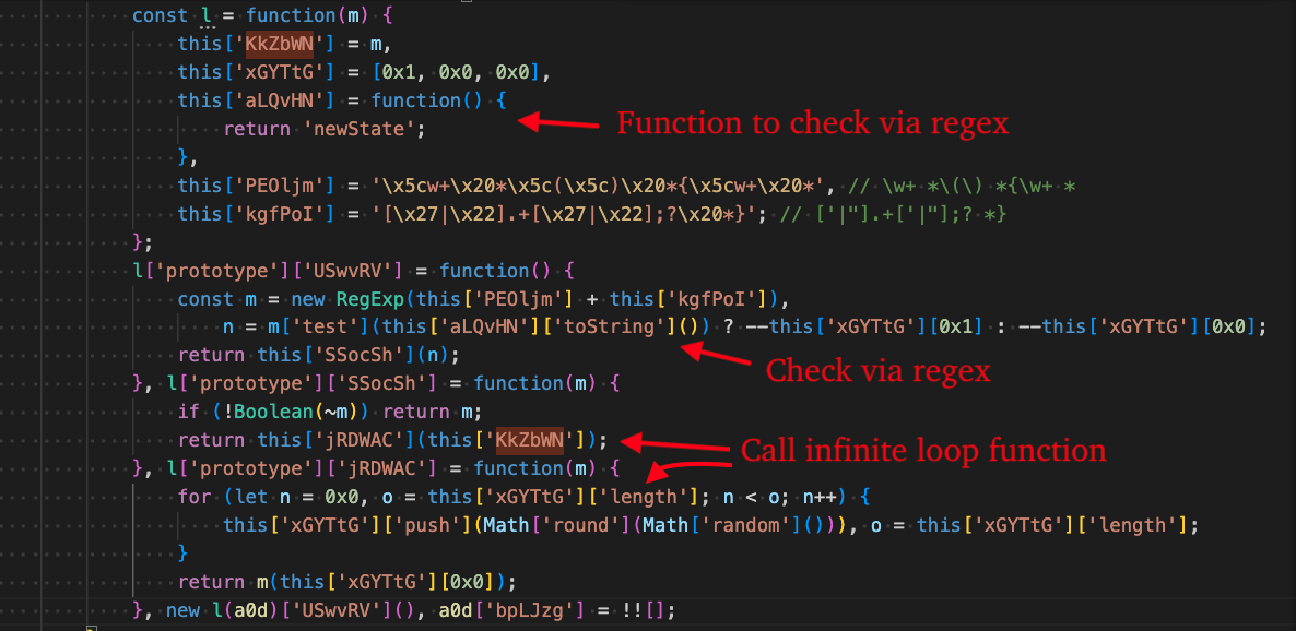 Figure 19 – Self-integrity check leading to indefinite loop