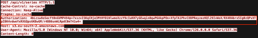 Figure 28 - Initial check-in request to AdaptixC2 Server