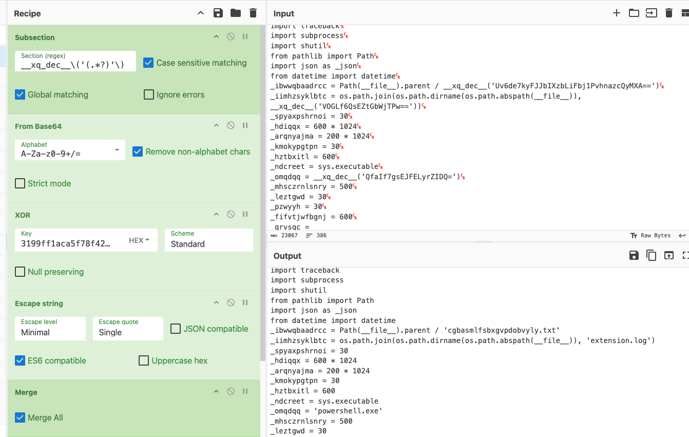 Figure 18 - String decryption via CyberChef