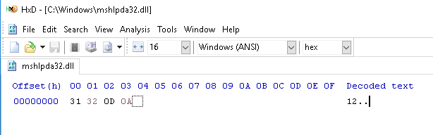 Figure 2 – XOR key file in hex editor