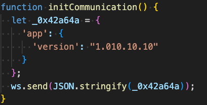 Figure 5 - initCommunication method within back.js