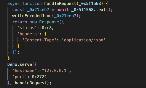 Figure 7 - handleRequest method within back.js