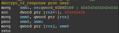 Figure 15 – Routine that XORs each byte (12 total)