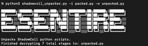 Figure 1 – Unpacking tool usage