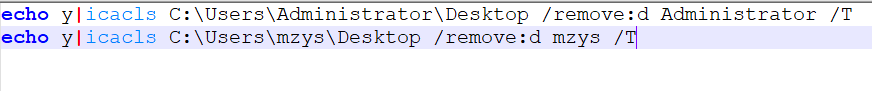 Figure 41 - CleanPermissions.bat Removing Deny Permissions from Desktop Folders