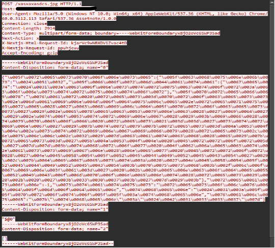 Unicode payload string