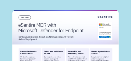 Preview of eSentire MDR for Defender for Endpoint data sheet.
