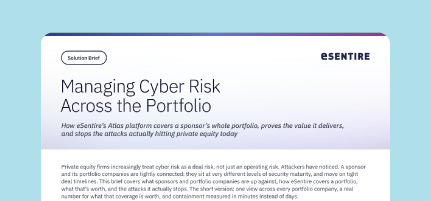 Preview of eSentire's Portfolio Cyber Risk Calculator tool