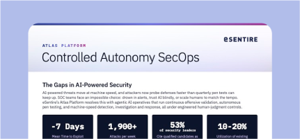 Cover of eSentire's Atlas Platform: Controlled Autonomy SecOps data sheet