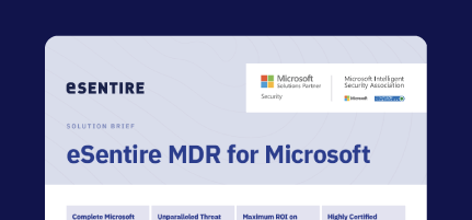 Cover of eSentire's MDR for Microsoft solution brief