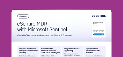 Preview of eSentire MDR for Sentinel data sheet.