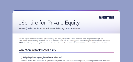 Preview of eSentire's Portfolio Cyber Risk Calculator tool