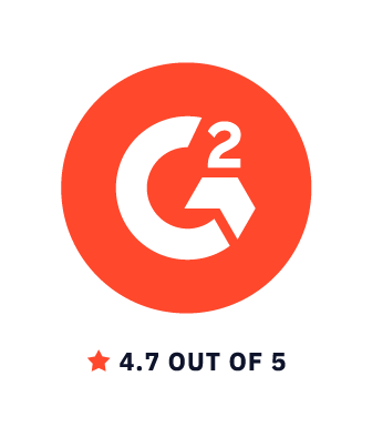 G2 4.7 out of 5 Logo