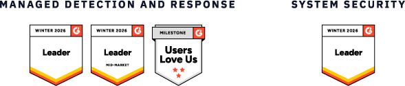G2 Leader Desktop Badges in the MDR category showing that eSentire is recognized as one of the best SOC-as-a-Service providers.