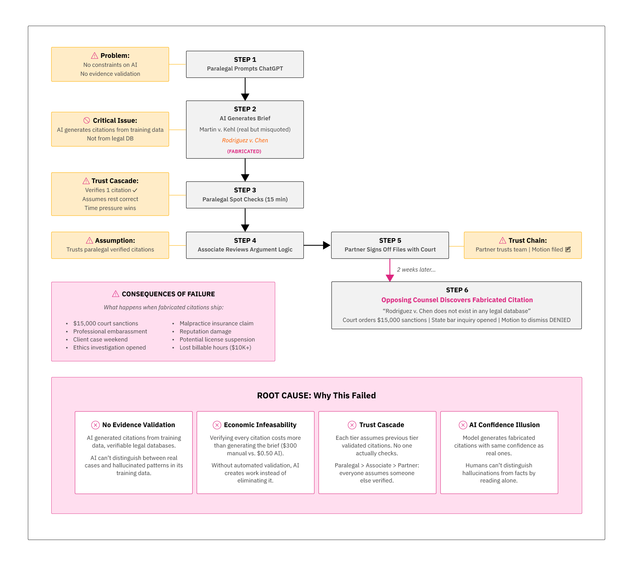 Flow diagram showing problems without control plane