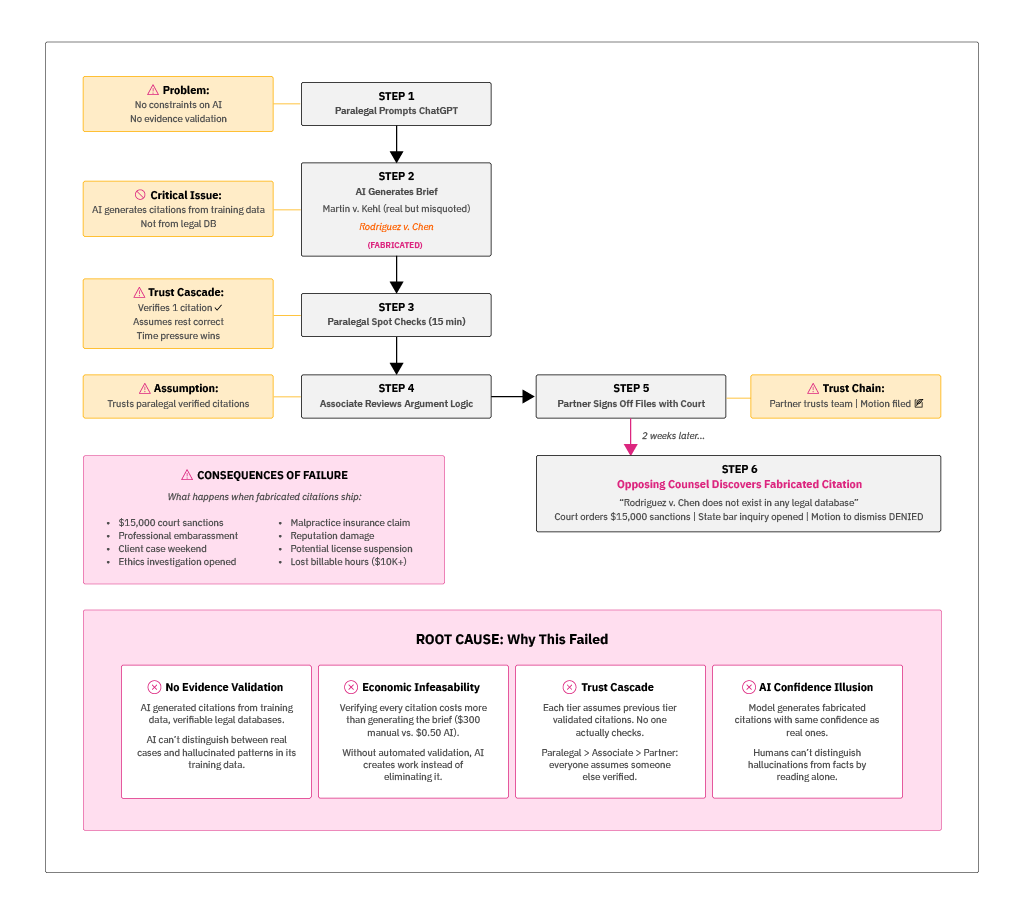 Flow diagram showing problems without control plane